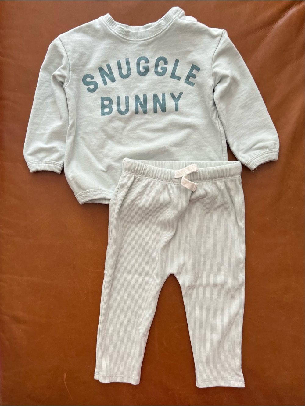 LITTLE CO. Organic Cotton Snuggle Bunny Set, 18mo